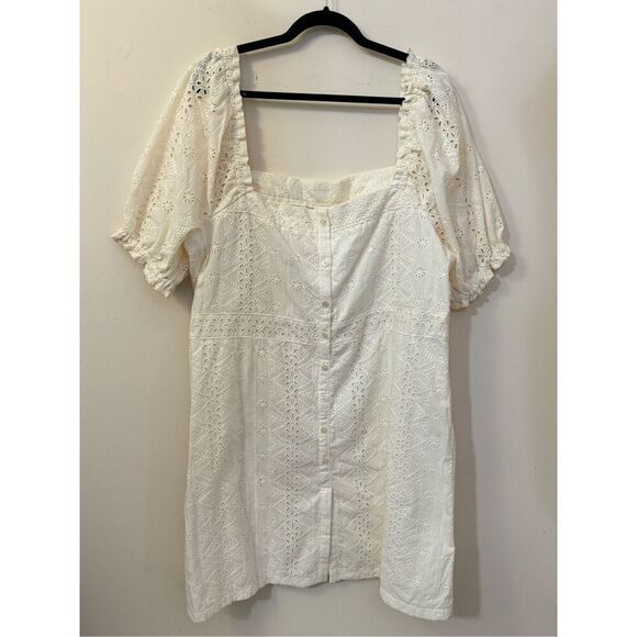 Spartina Catrina Eyelet Dress Pearl White XXL NEW - Picture 1 of 7